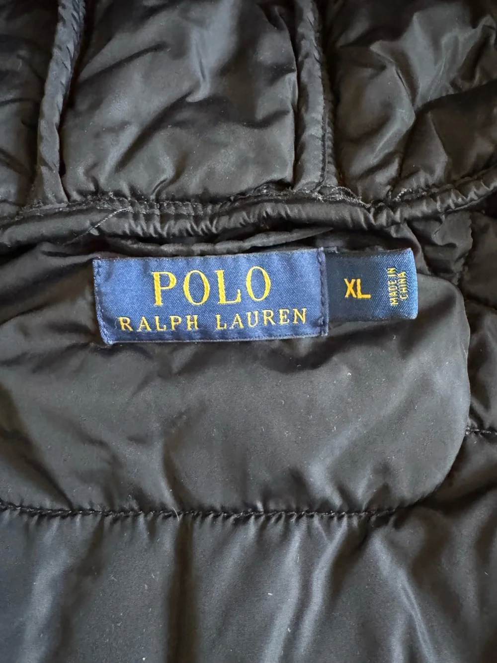 Polo Ralph Lauren Hooded Puffer Sweatshirt Vest Gray Black XL